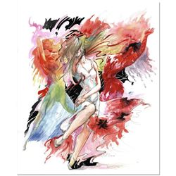 Lena Sotskova, "Just Dance" Mixed Media Original Painting, Hand Signed and with COA.