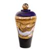 Image 1 : "Large Amethyst Covered Jar with Marble Finial" Hand Blown Glass Sculpture, Hand Signed by GartnerBl