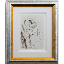 Salvador Dali- Original Color Woodcut on B.F.K. Rives Paper "Heaven Canto 28"