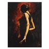 Image 1 : Fabian Perez, "Flamenco" Hand Textured Limited Edition Giclee on Board. Hand Signed and Numbered PP 