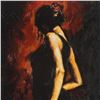 Image 2 : Fabian Perez, "Flamenco" Hand Textured Limited Edition Giclee on Board. Hand Signed and Numbered PP 