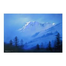 Richard Leung, "Snow Mountain" Limited Edition on Canvas, Numbered and Hand Signed with Letter of Au