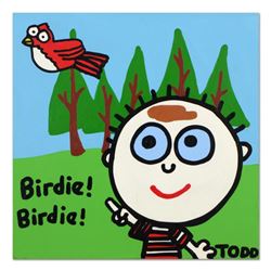 Todd Goldman, "Birdie!" Original Acrylic Painting on Gallery Wrapped Canvas, Hand Signed with Certif