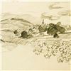 Image 2 : Wayne Ensrud "Monthalie, Burgundy" Pencil Original Artwork; Hand Signed; COA