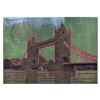 Image 1 : Steve Kaufman (1960-2010) "London Bridge" One of a kind Hand Painted Silkscreen on Canvas Numbered 1