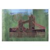 Image 3 : Steve Kaufman (1960-2010) "London Bridge" One of a kind Hand Painted Silkscreen on Canvas Numbered 1