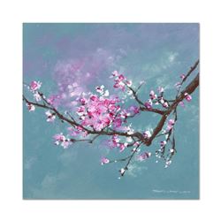 Thomas Leung, "The Blossoms" Original Oil Painting on Canvas Board, Hand Signed with Certificate of 