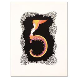 Erte (1892-1990), "Numeral 5" Limited Edition Serigraph, Numbered and Hand Signed with Certificate o