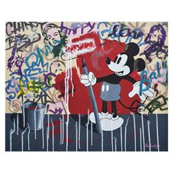 Nastya Rovenskaya- Mixed Media "Mickey's Renovation"