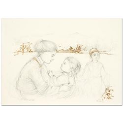 Edna Hibel (1917-2014),  Playful Mother and Baby  Limited Edition Lithograph with Remarque, Numbered