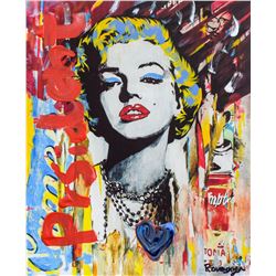 Nastya Rovenskaya- Mixed Media "Marilyn Monroe II"