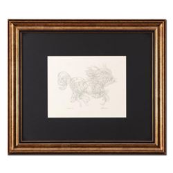 Guillaume Azoulay, "Progression AZJ" Framed Original Drawing, Hand Signed with Letter of Authenticit