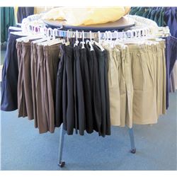 Round Retail Garment Rack on Wheels  (fixture only)