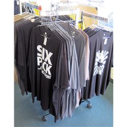 Metal Adjustable 4-Rack Clothing Display on Wheels (fixture only)