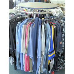 Round Retail Garment Rack on Wheels  (fixture only)