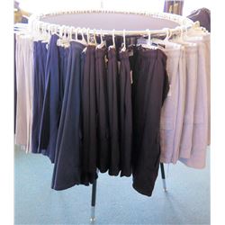 Round Retail Garment Rack on Wheels  (fixture only)