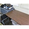 Image 2 : Folding Portable Wood Laminate Table w/ Metal Legs