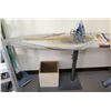 Image 1 : Stationary Ironing Board w/ Pedestal Base & Iron