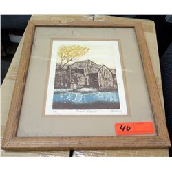 Mill Pond Framed Limited Edition 13/150 Signed by Skip Helling