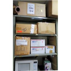 Contents of Shelf - Microwave, Sensormatic Pins & Bars, etc