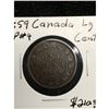 Image 1 : 1859 DP#4 CANADA LARGE CENT.NICE TYPE