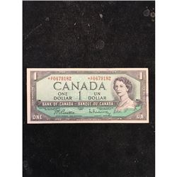1954 BANK OF CANADA $1 *A/F REPLACEMENT NOTE..BEATTIE/RASMINSKY
