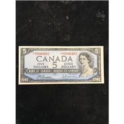 1954 BANK OF CANADA $5 *N/X REPLACEMENT NOTE.BEATTIE/RASMINSKY