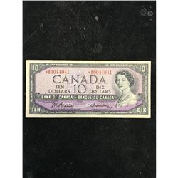 1954 BANK OF CANADA $10 *A/D REPLACEMENT NOTE..BEATTIE/RASMINSKY..