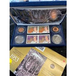 2003 QUEEN ELIZABETH II CORONATION STAMP & COIN SET