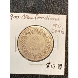 1900 NEWFOUNDLAND 50 CENTS