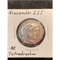 ANCIENT MACEDONIA.330-325 B.C .ALEXANDER THE GREAT AR TETRADRACHM