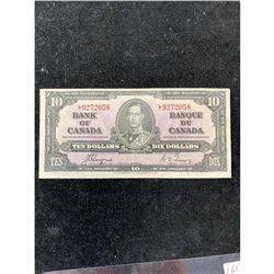 1937 BANK OF CANADA $10 NOTE.COYNE/TOWERS