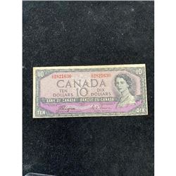 1954 BANK OF CANADA $10 DEVILS FACE NOTE