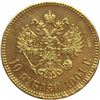 Image 2 : 24K Gold Plated 1901 Russia 10 Rubles