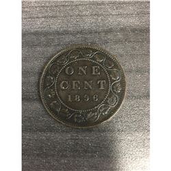 1896 EF+ Canadian One Cent Coin