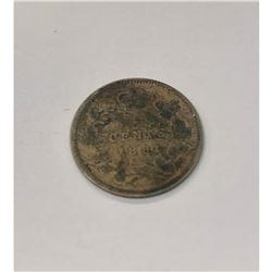 1891 Canadian Grade F5 5 Cent Coin