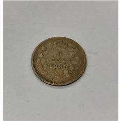 1889 Canadian VG Grade 5 Cent Coin