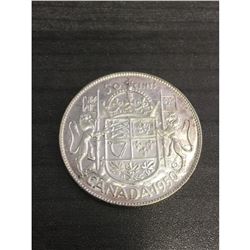 1950 MS-63 George V 50 Cent Canadian Coin