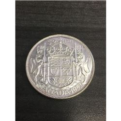 1953 MS-64 Small Date Canadian 50 Cent Coin