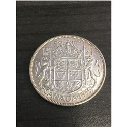Rare 1949 MS-63 Canadian 50 Cent George V Coin