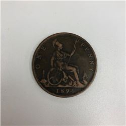1894 Victoria 1 Penny