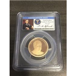 2014-S $1 Franklin D. Roosevelt, PR70DCAM PCGS Graded Limited Edition Coin