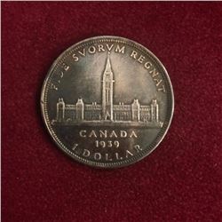 1939 Canadian $1 Silver Dollar 80% Silver