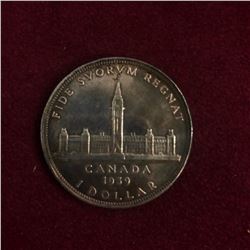 1939 Canadian $1 Silver Dollar 80% Silver