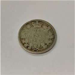 1882 Canadian Grade G 10 Cent Coin