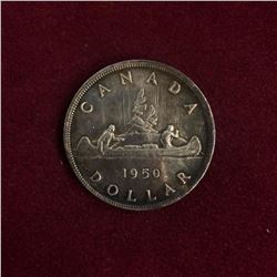 1950 Canadian $1 Silver Dollar 80% Silver