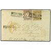 Image 1 : 1869 Fragile envelope from Munich to Baltimore/USA franked by 1867-68 imperf 6 kr. bistre and 12 kr.