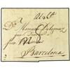 1790 (20-Agosto) ISERLOHN a BARCELONA (España). Marca manuscrita FCO. BRUSSELAS, tasada a la llegada