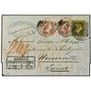 1857 Entire letter from Berlin to Neuveville, Switzerland franked at 5 sgr. rate with 1857 2x1 sgr. 