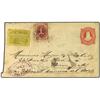 Image 1 : 1891 Postal stationary envelope 8 c red cancelled on reverse by BUENOS AYRES datestamp addressed to 